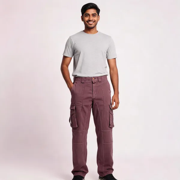 Wine_RFD_Jeans_Cargo_Pants_for_Men