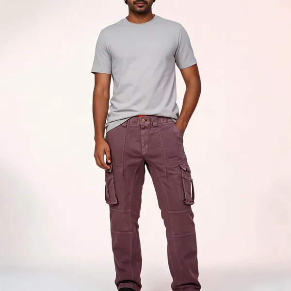Wine_RFD_Jeans_Cargo_Pants_for_Men