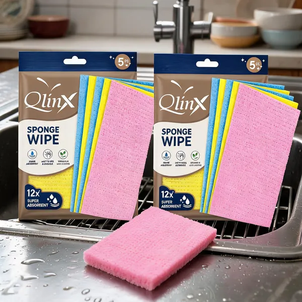 Qlinx_Multicolour_Cellulose_Absorbent_Cleaning_Sponge_Pack_Of_5_Pack_Of_2