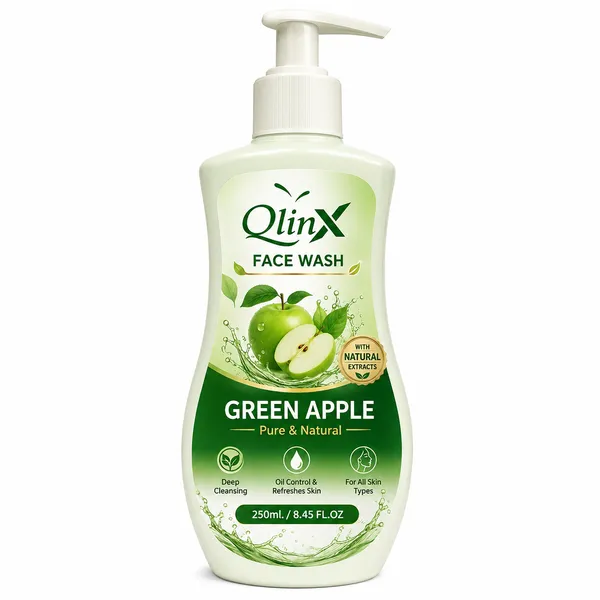 Qlinx_Green_Apple_Extract_Oil_Control_Face_Wash_Pack_Of_2
