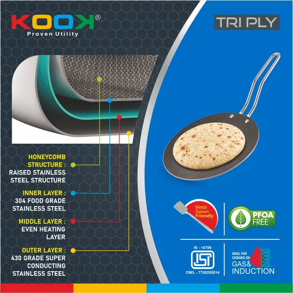 TRIPLY_NONSTICK_(HONEY_COMB)_CONCAVE_TAWA