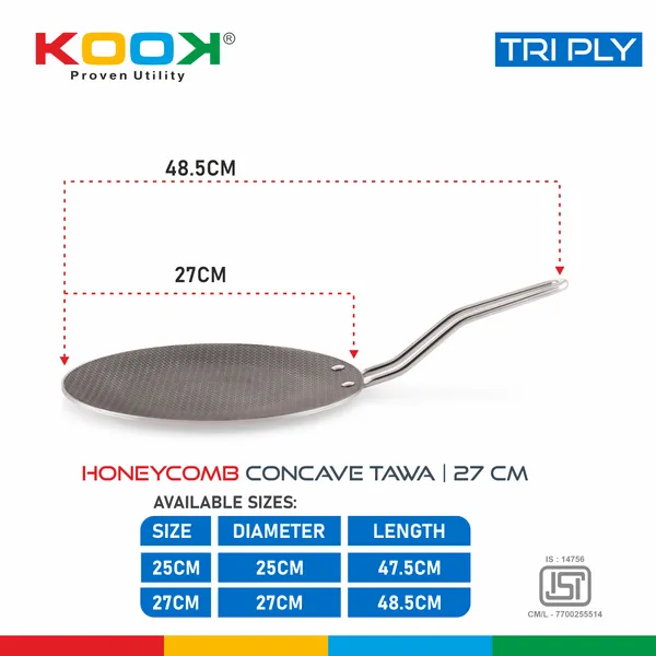 TRIPLY_NONSTICK_(HONEY_COMB)_CONCAVE_TAWA