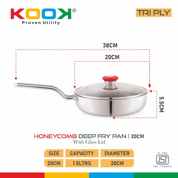 TRIPLYNONSTICK_(HONEY_COMB)_DEEP_FRY_PAN_WITH_GLASS_LID