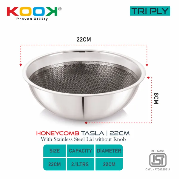 TRIPLY_NONSTICK_(HONEY_COMB)_DEEP_TASLA_WITH_STAINLESS_STEEL_LID