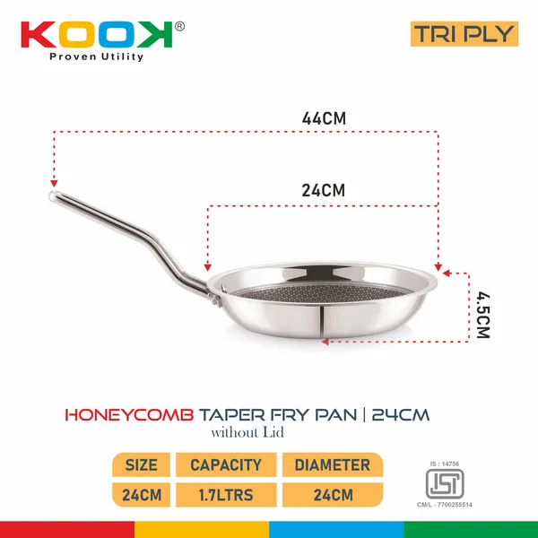 TRIPLYNONSTICK_(HONEY_COMB)_(TAPER)_FRY_PAN