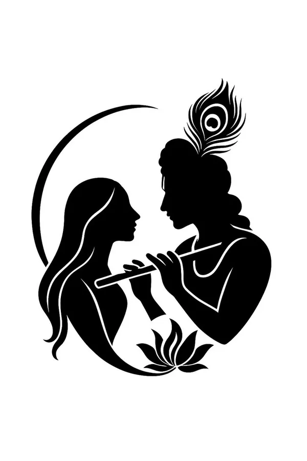 Wood_Spiritual_Radha_Krishna_Silhouette_4_Panel_Wall_Art_Decal