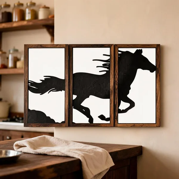 Metal_Black_Galloping_Horse_Silhouette_3_Panel_Wall_Art