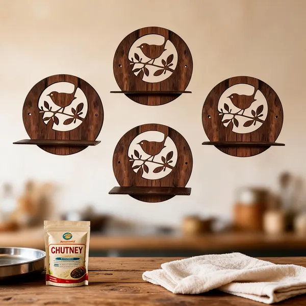 Natural_Wood_Rustic_Bird_Floral_Carved_Round_Wall_Shelves_Set_Of_4