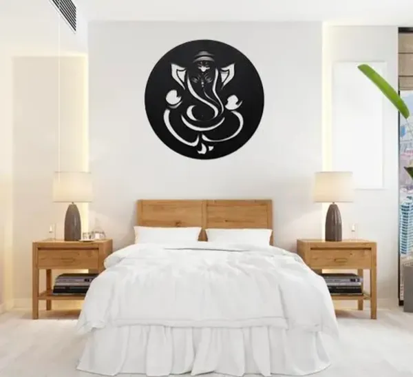 Metal_Spiritual_Lord_Ganesha_Round_Wall_Art