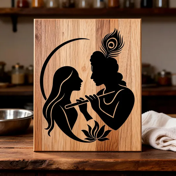 Wood_Spiritual_Radha_Krishna_Silhouette_4_Panel_Wall_Art_Decal