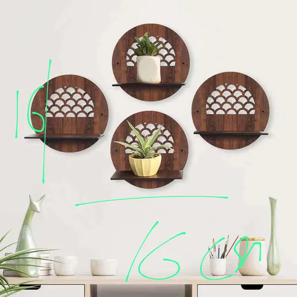 Wood_Artisanal_Fretwork_Round_Wall_Shelf_Set_Of_4