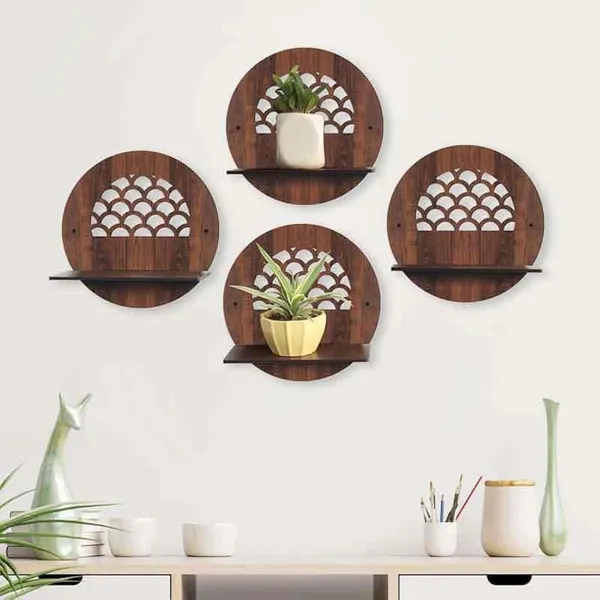 Wood_Rustic_Fish_Scale_Cutout_Round_Wall_Shelf_Set_Of_4