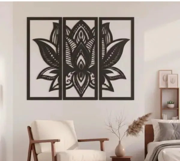 Natural_Wood_Bohemian_Mandala_Lotus_3_Panel_Wall_Art