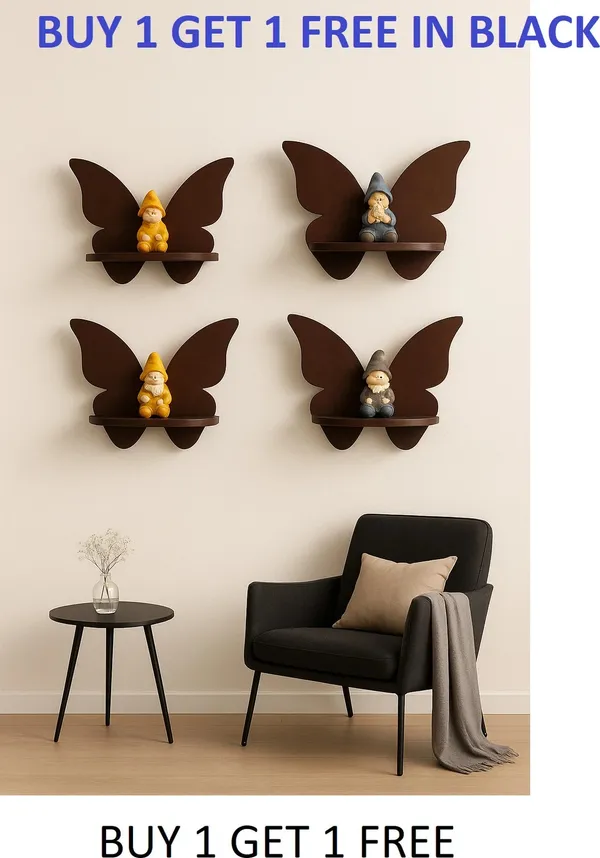 Wood_Decorative_Butterfly_Silhouette_Floating_Wall_Shelf