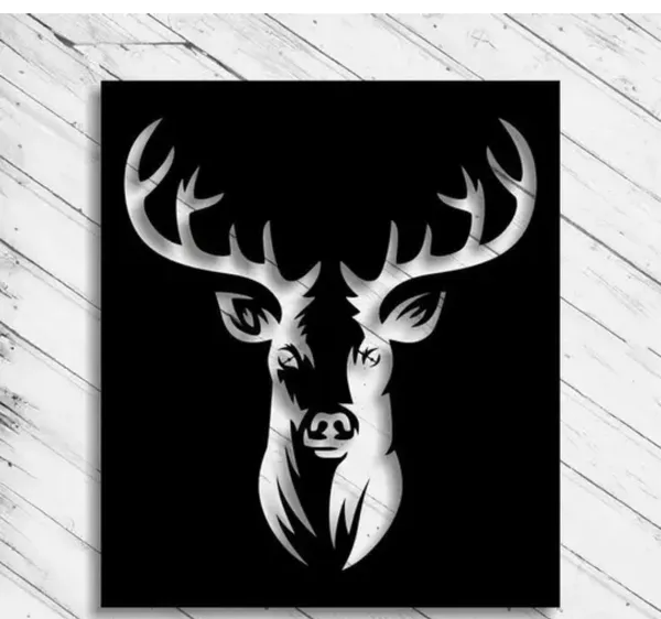 Natural_Wood_Monochrome_Deer_Head_Silhouette_Wall_Art_Panel