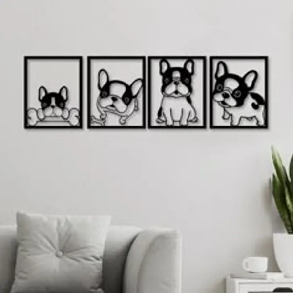 Metal_Modern_French_Bulldog_Silhouette_Wall_Art_Set_Of_4