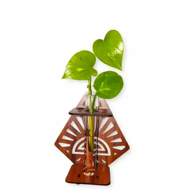 Wood_Brown_Sunburst_Diamond_Wall_Mounted_Glass_Vase_Planter