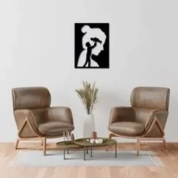 Metal_Contemporary_Father_Child_Silhouette_Wall_Art_Panel