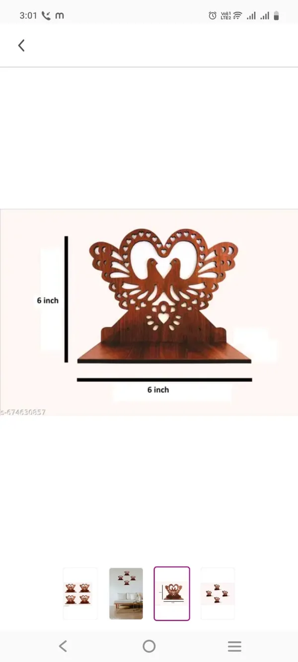 Wood_Brown_Love_Birds_Heart_Decorative_Showpiece_Set_Of_4