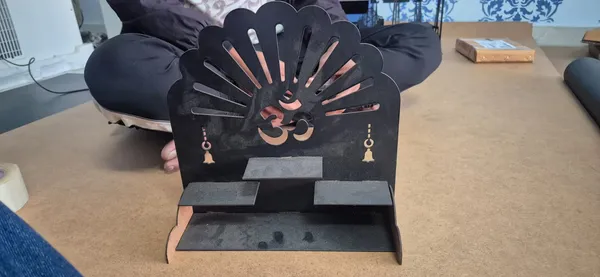 Metal_Spiritual_Om_Peacock_Fan_Shaped_Pooja_Stand