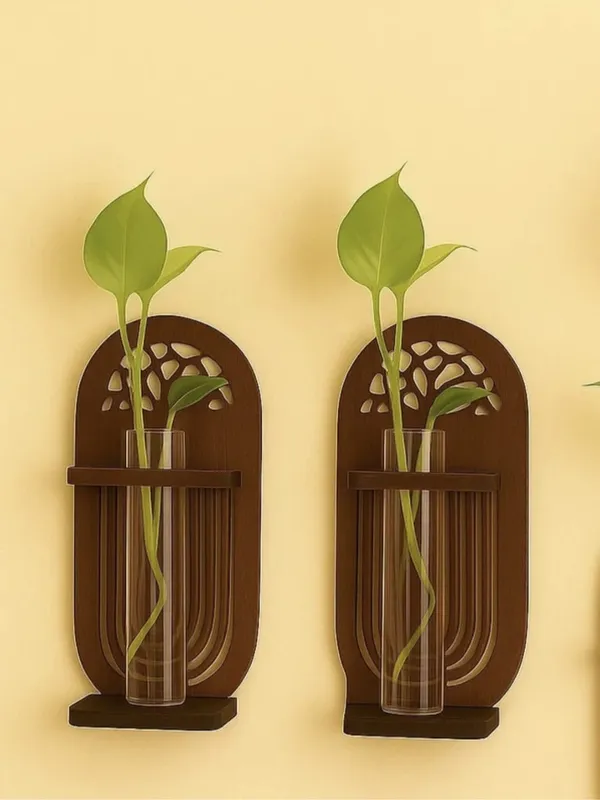Natural_Wood_Arch_Cutout_Wall_Sconce_Glass_Vase_Planter_Set_Of_2