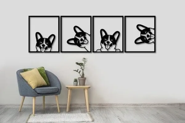 Metal_Modern_Peeking_Dog_Silhouette_Wall_Art_Set_Of_4