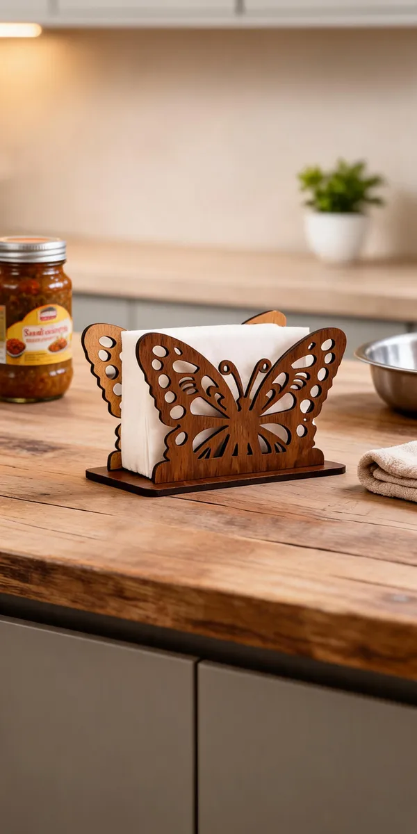 Wood_Rustic_Butterfly_Laser_Cut_Tissue_Napkin_Holder