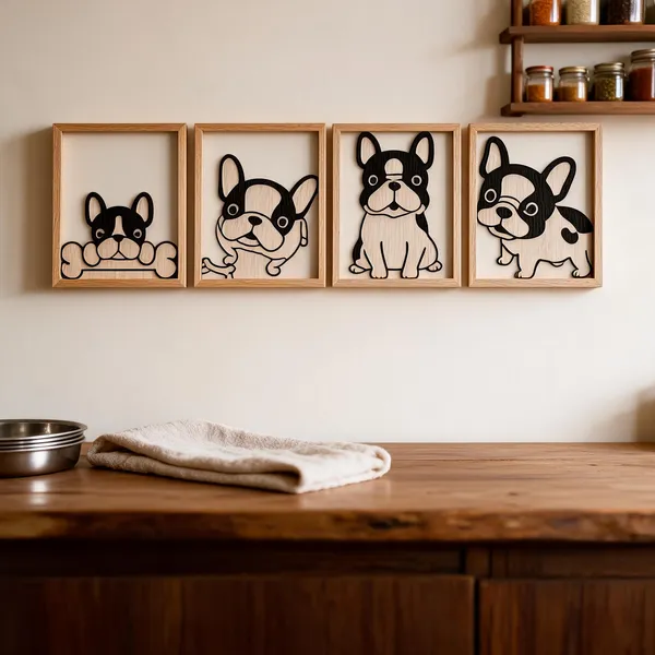 Metal_Contemporary_French_Bulldog_Silhouette_Wall_Art_Set_Of_4