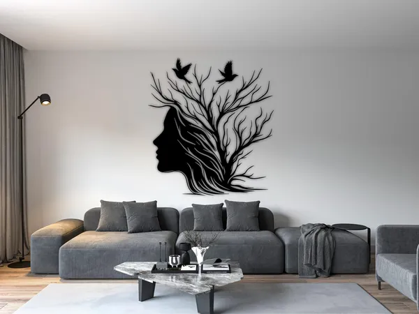 Metal_Matte_Black_Woman_Tree_Silhouette_Wall_Art