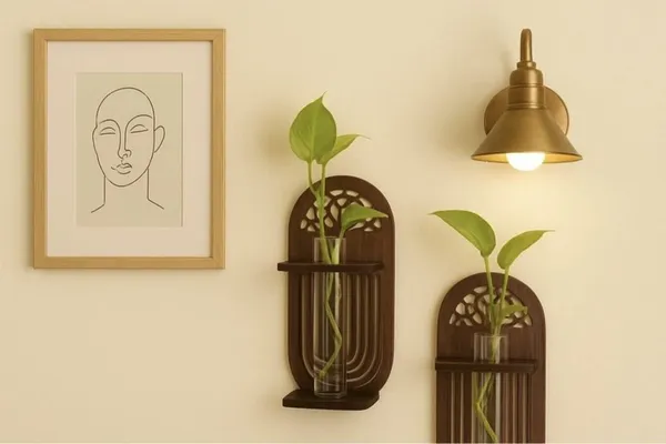 Natural_Wood_Arch_Cutout_Wall_Sconce_Glass_Vase_Planter_Set_Of_2