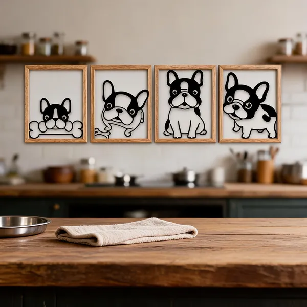 Metal_Modern_French_Bulldog_Silhouette_Wall_Art_Set_Of_4