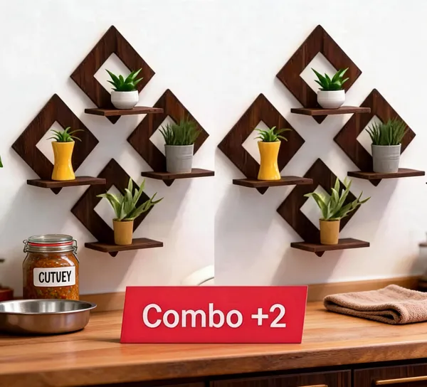 Natural_Wood_Geometric_Diamond_Shape_Wall_Mounted_Shelf_Set