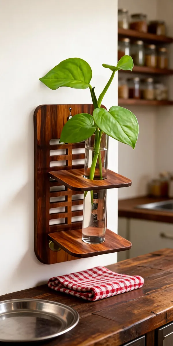 Wood_Brown_Jaali_Slatted_Wall_Hanging_Planter_With_Glass_Vases