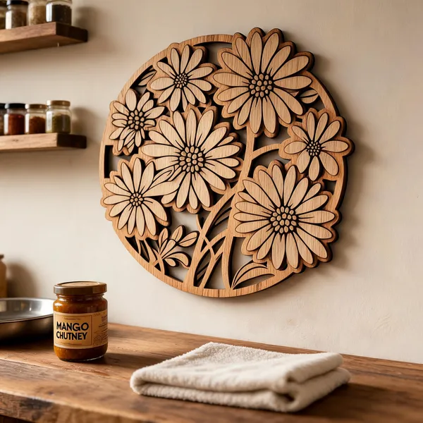 Metal_Modern_Daisy_Floral_Laser_Cut_Round_Wall_Art_Panel