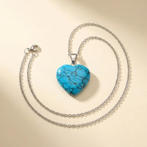 Sky_Blue_Synthetic_Turquoise_Heart_Shaped_Pendant_For_Men