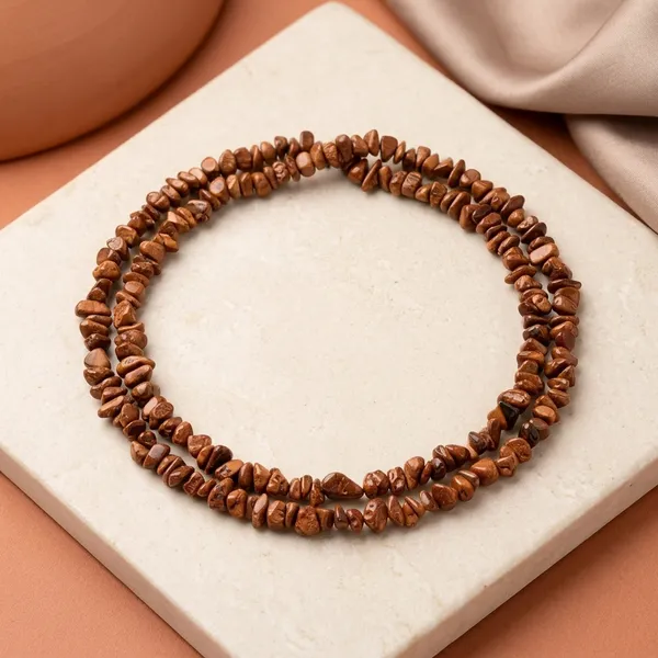 Maroon_Goldstone_Chip_Beaded_Long_Necklace_For_Women