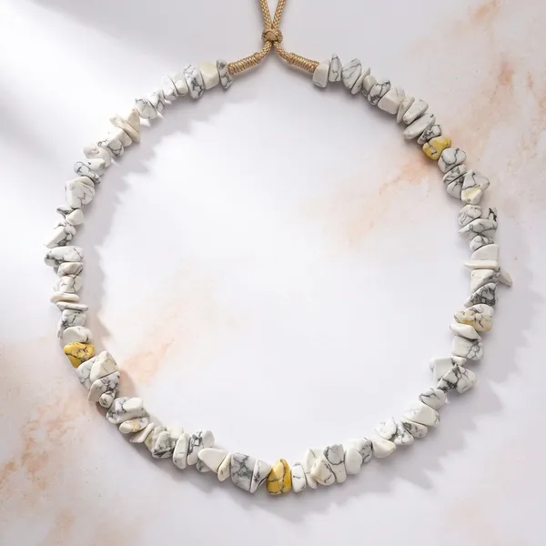 White_Howlite_Crystal_Chip_Beads_Necklace_Strand