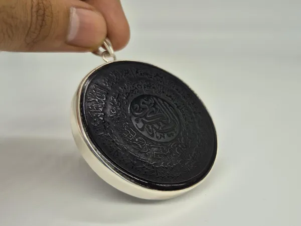 Black_Agate_Sterling_Silver_Ayatul_Kursi_Pendant_For_Men