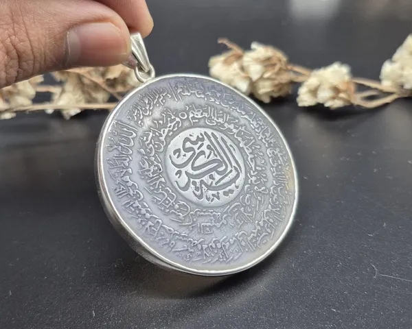 White_Agate_925_Sterling_Silver_Ayatul_Kursi_Pendant_For_Men