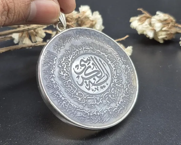 White_Agate_925_Sterling_Silver_Ayatul_Kursi_Pendant_For_Men