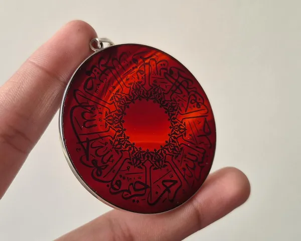 Maroon_Agate_925_Sterling_Silver_Surah_Ikhlas_Pendant_For_Men