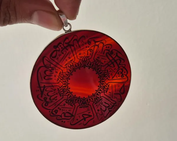 Maroon_Agate_925_Sterling_Silver_Surah_Ikhlas_Pendant_For_Men
