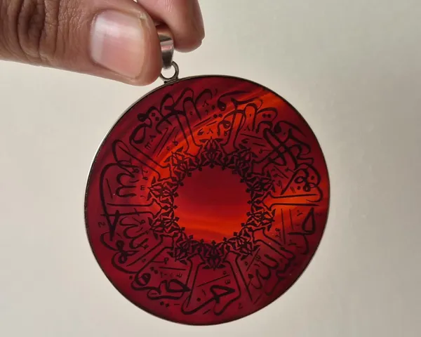 Maroon_Agate_925_Sterling_Silver_Surah_Ikhlas_Pendant_For_Men