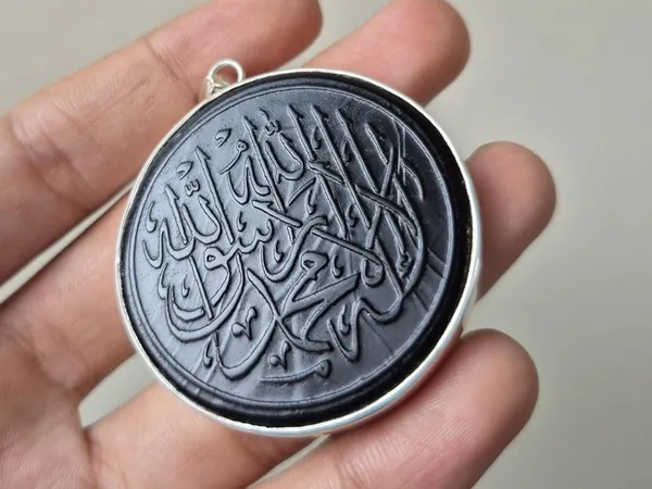 Black_Agate_Sterling_Silver_Kalima_Shahada_Pendant_For_Men