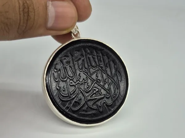 Black_Agate_Sterling_Silver_Kalima_Shahada_Pendant_For_Men