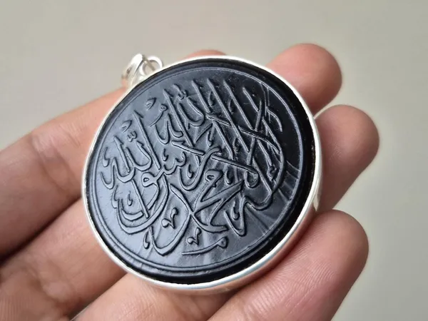 Black_Agate_Sterling_Silver_Kalima_Shahada_Pendant_For_Men