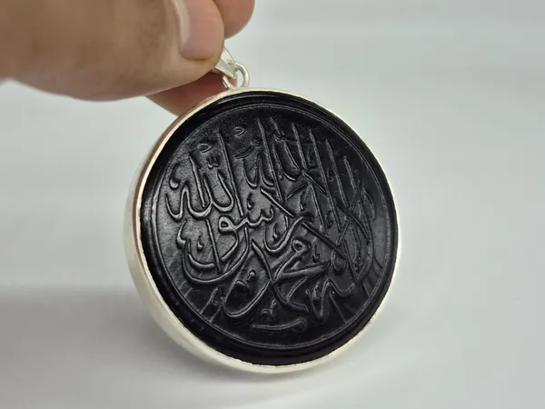 Black_Agate_Sterling_Silver_Kalima_Shahada_Pendant_For_Men