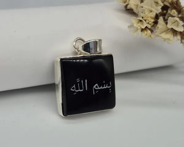 Black_Onyx_Sterling_Silver_Bismillah_Calligraphy_Pendant_For_Men
