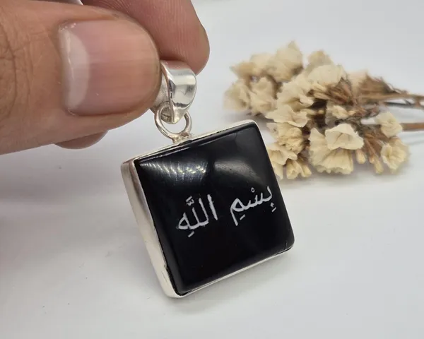 Black_Onyx_Sterling_Silver_Bismillah_Calligraphy_Pendant_For_Men