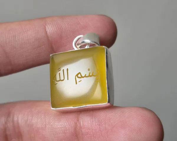 Yellow_Agate_Sterling_Silver_Bismillah_Engraved_Pendant_For_Men